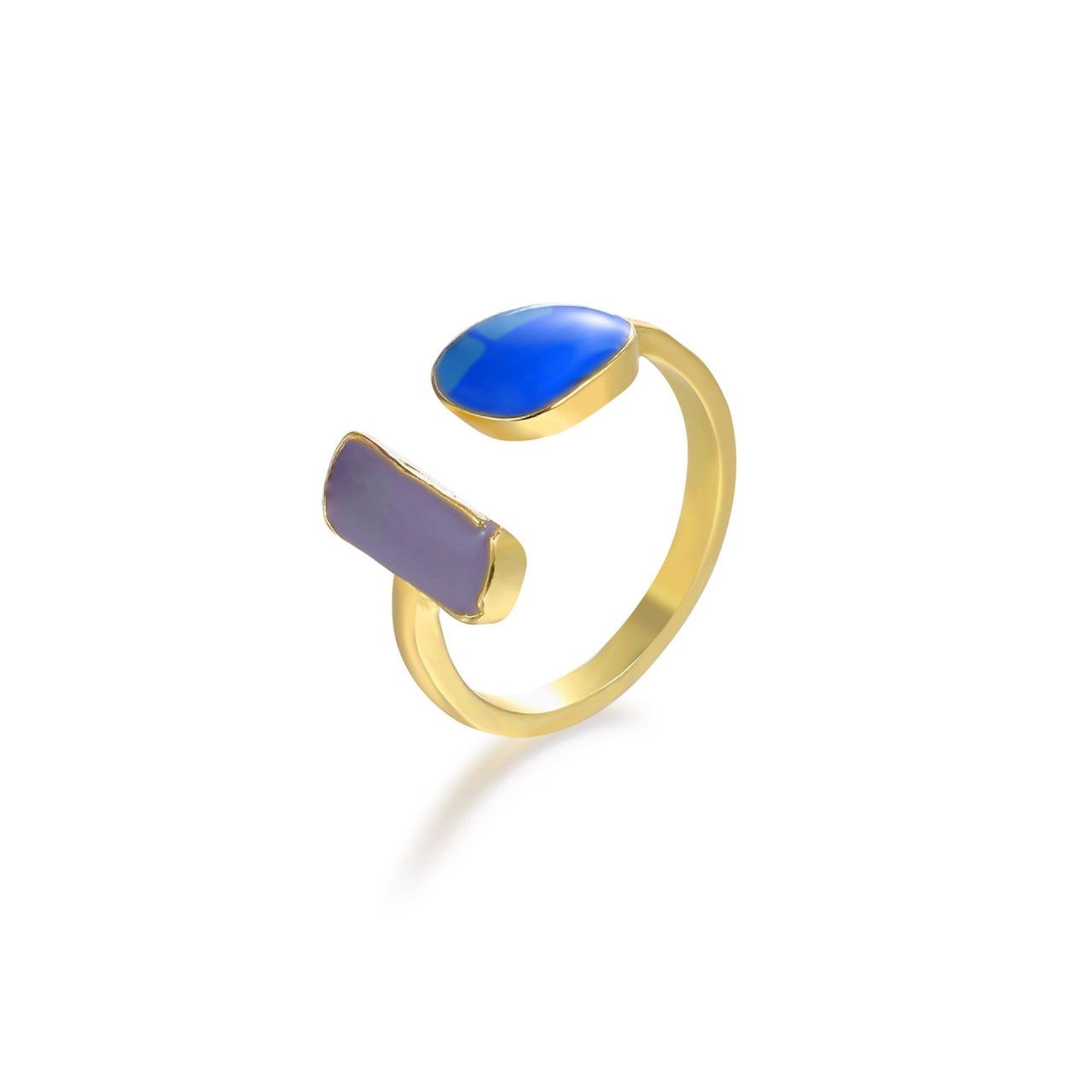 Vintage Boho Enamel Emerald Adjustable Opening Rings for Women & Girls | Fashion Jewelry